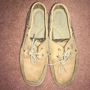 Sperry top-sider with zebra accents